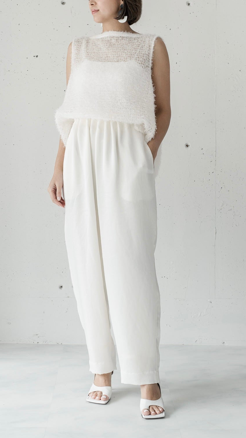 Feather Veil Blouse (3color)