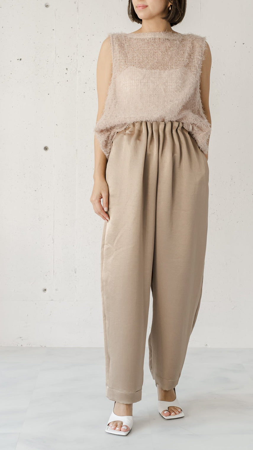 Arch Satin Easy Pants (3color)