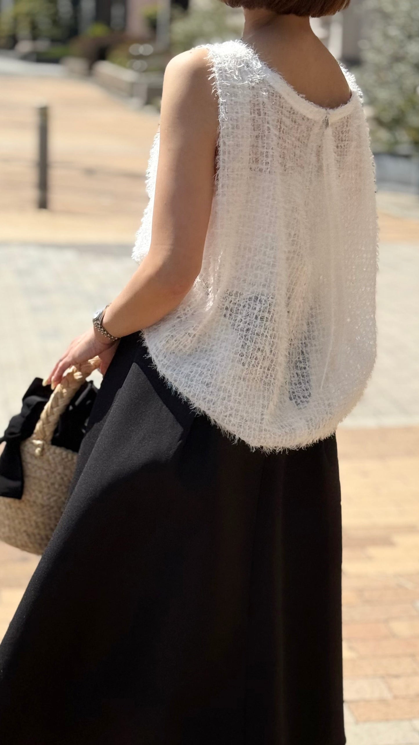 Feather Veil Blouse (3color)