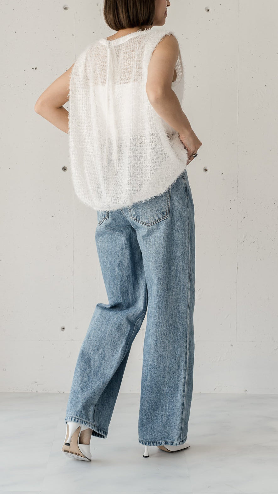 Feather Veil Blouse (3color)