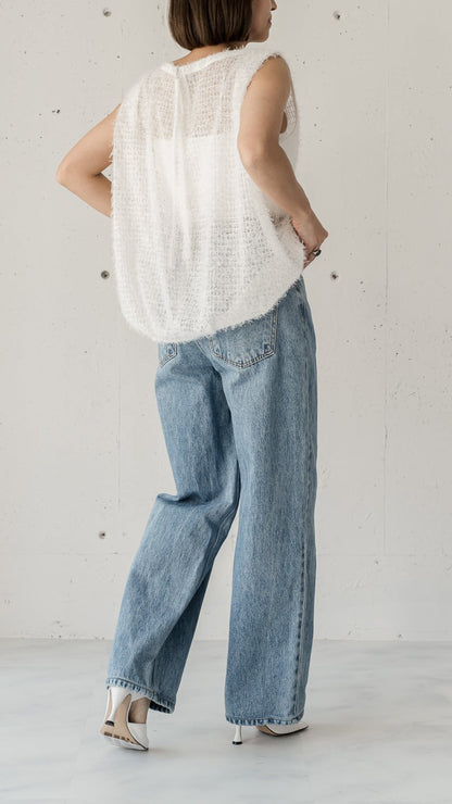 Feather Veil Blouse (3color)