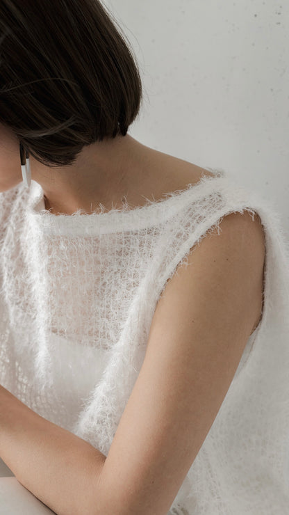 Feather Veil Blouse (3color)