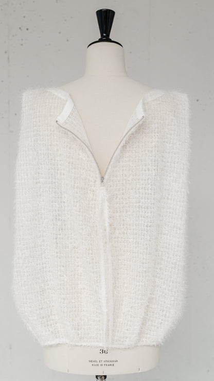 Feather Veil Blouse (3color)