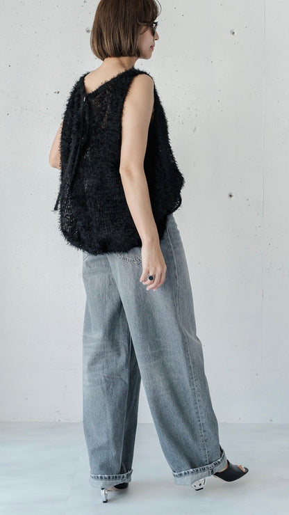 Feather Veil Blouse (3color)