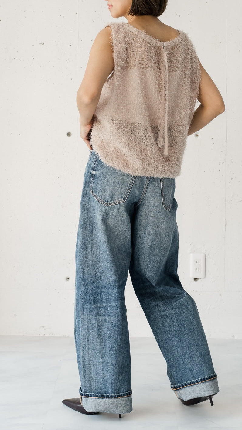 Feather Veil Blouse (3color)