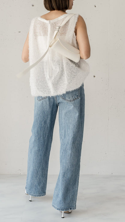 Feather Veil Blouse (3color)