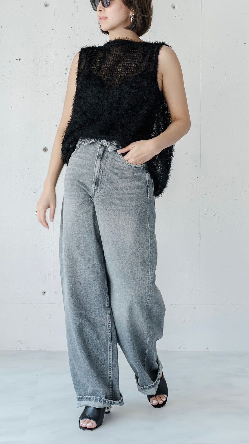 Feather Veil Blouse (3color)